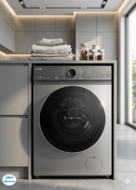 ⁦غسالة ملابس توشيبا تحميل أمامي 8.5ك  إنفرتر بخار شاشة ديجيتال سيلفر TW-T21BU95UWEG(SG)⁩ - الصورة ⁦2⁩