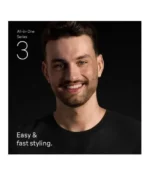 ⁦ماكينة حلاقة الشعر واللحية براون Series3 تشغيل لاسلكي حتى 50 دقيقة 4في1 أسود AIO3500⁩ - الصورة ⁦2⁩