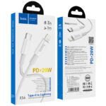 ⁦ACCESS NEW ORIGINAL HOCO PD CHARGING DATA CABLE TYPE-C TO LIGHTINING  IM  WHITE X56⁩ - الصورة ⁦6⁩